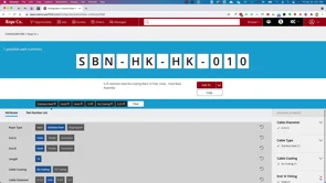 screenshot of Smart Part Number Quoter